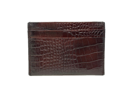 Card Wallet Oxblood and Crocodile